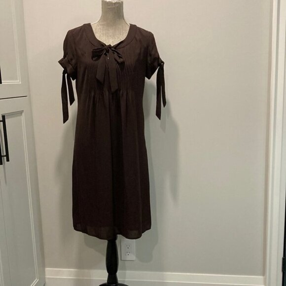 SPENSE Brown Short Sleeve Dress 8 medium - Picture 6 of 13